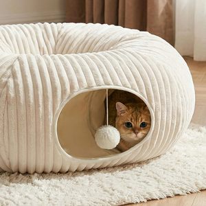 Cama Túnel para Gatos con Juguetes Interactivos, Tubo para Gatos con Juguetes para Gatitos, Túnel de Juego Plegable para Gatos de Interior - Product Image 2