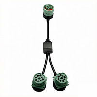 Interface de diagnostic pour camion, adaptateur J1939 1/2, ligne d'extension Dechi 9 pouces, ligne de diagnostic pour excavatrice