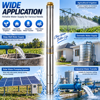 Pompe submersible haute pression en acier inoxydable pour puits profond, pompe de forage à haute pression pour l'alimentation en eau domestique