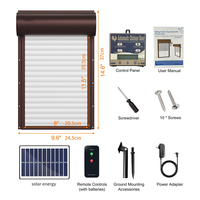 Nouveautés en stock : Volets roulants intelligents en alliage d'aluminium, modernes, automatiques, horizontaux, étanches, résistants au vent, à énergie solaire