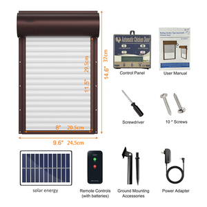 Nouveautés en stock : Volets roulants intelligents en alliage d'aluminium, modernes, automatiques, horizontaux, étanches, résistants au vent, à énergie <span class=keywords><strong>solaire</strong></span> - Product Image 6