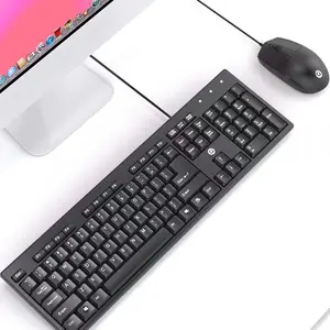 华硕Adol Km002笔记本桌面商务办公光学电脑Usb有线键盘鼠标套装