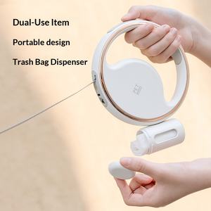 带 LED 灯的伸缩狗绳 户外跑步宠物牵引绳 带垃圾袋分配器 狗用品遛狗牵引绳 - Product Image 3