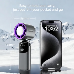 Ventilateur de poche pliable rechargeable 2400 mAh avec fonction turbo et pack de glace intégré pour extérieur - Product Image 4