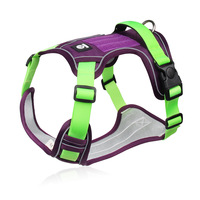 Gilet en laisse pour chien en nylon avec sangle de poitrine réfléchissante Harnais pour grand chien avec corde de maintien à la main Antidéflagrant pour grands chiens