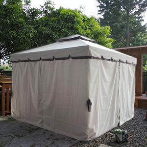 Gazebo <span class=keywords><strong>de</strong></span> <span class=keywords><strong>jardin</strong></span> en aluminium Roma 3x3m, pavillon <span class=keywords><strong>de</strong></span> <span class=keywords><strong>jardin</strong></span>, auvent <span class=keywords><strong>de</strong></span> terrasse, <span class=keywords><strong>abri</strong></span>, rideaux, filet, écran en option - Product Image 6