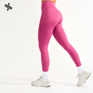 Leggings Yoga a V <span class=keywords><strong>in</strong></span> Nylon Spandex Pantaloni Sportivi da Fitness con Controllo Pancia e Sollevamento Glutei - Product Image 5