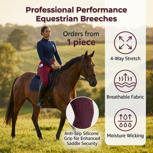 Vêtements d'équitation pour femmes, <span class=keywords><strong>pantalon</strong></span> d'équitation à taille haute, extensible dans quatre directions, silicone antidérapant, durable, avec poches - Product Image 3