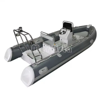 Nouveau design 2026 – Bateau semi-rigide gonflable de 17 pieds à fond en V profond, bateau semi-rigide en fibre de verre/aluminium avec tube en Hypalon/PVC