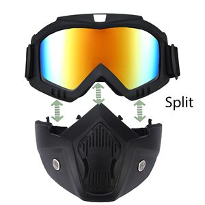 Masque de moto intégral réglable, anti-poussière, pour motocross, moto tout-terrain, respirant, pour le cyclisme et les sports - Product Image 4