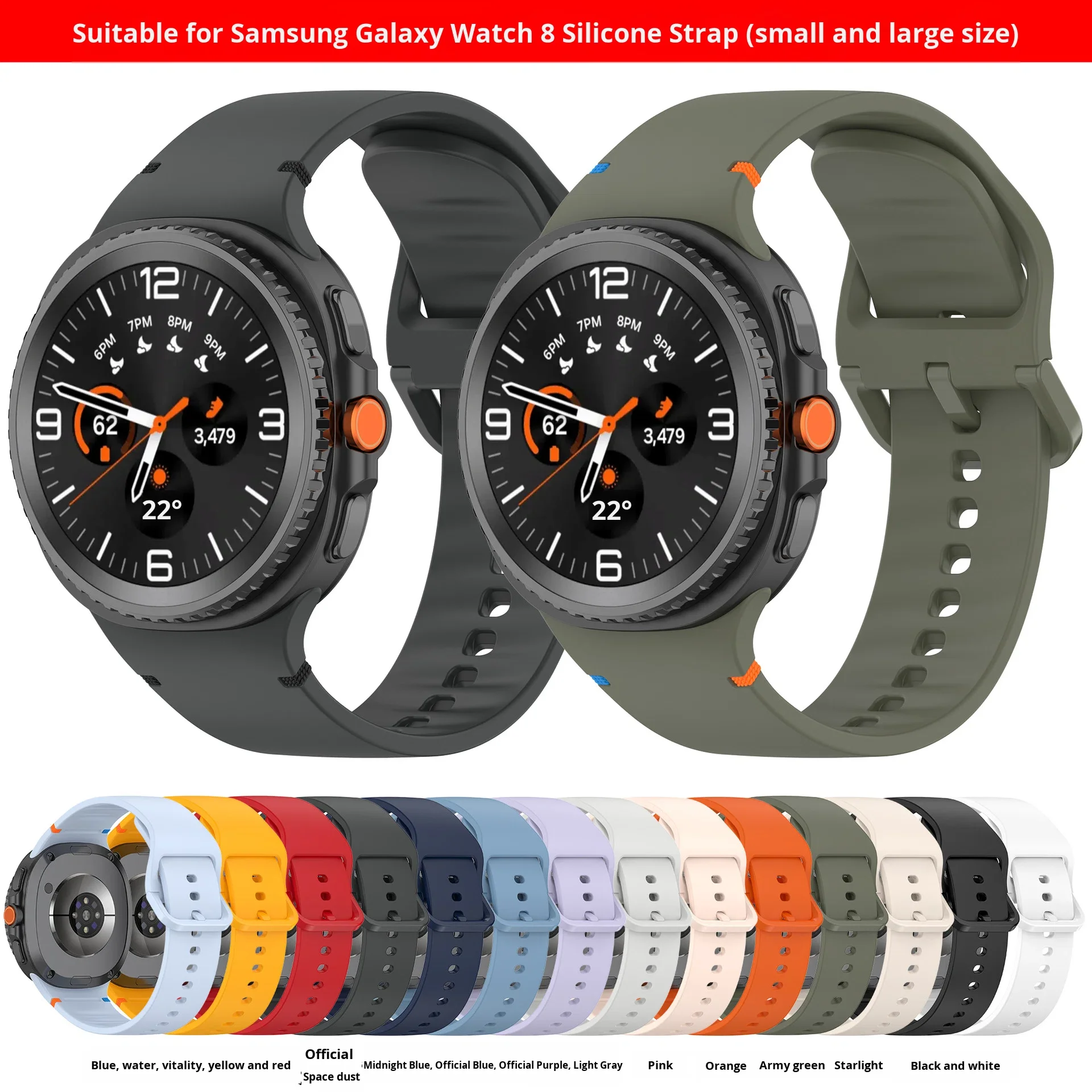 Official-style 38mm Sport Loop Silicone Strap for for Watch 8-Soft & Sweat-resistant