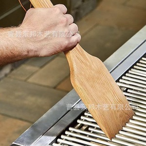 Wooden Barbecue <b>Scraper</b> Grill <b>Cleaning</b> Tool Durable Outdoor Charcoal Grill Spatula For <b>Cleaning</b> Supplies - Product Image 2