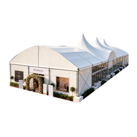 Tente modulaire robuste à arche haute, structure commerciale imperméable en aluminium