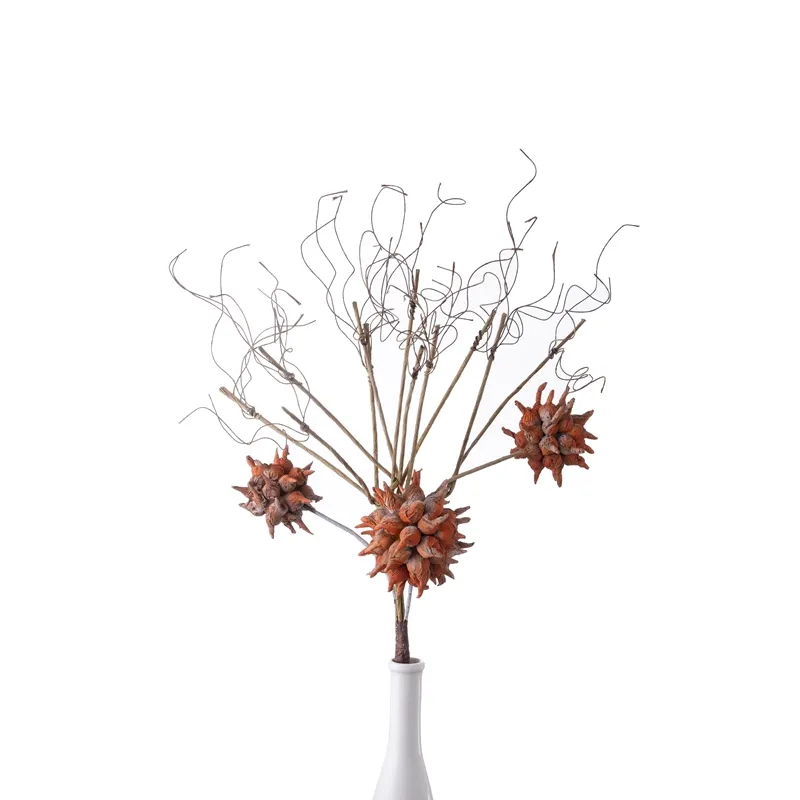 MW89107 Sweet Gum Tree Seed Pods Artificial Foam Plant Dried Floral Arrangements for Home Decor Indoor Wabi-sabi Style