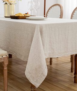 Nappe en lin 100% pur lin, nappe-lin français naturel, couverture de table pour décorations de table de cuisine - Product Image 1