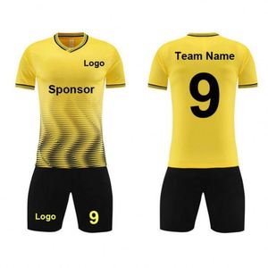 Maillots de football jaunes, nouveau design, maillot de football pour hommes, manches courtes, maillots de qualité à séchage rapide, kits bon marché - Product Image 1