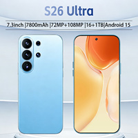 Téléphones Mobiles S26 Ultra Écran Complet 7,3 Pouces 16 Go de RAM 1 To de ROM Android 15 Double Appareil Photo 72MP 108MP Batterie 7800mAh Vente en Gros