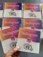 Carte intelligente vierge en PVC Instagram NFC NTAG213, inscriptible, sans contact, avec adhésif pour hôtel