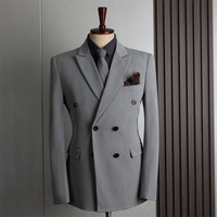 Costumes pour hommes de marque personnalisés veste OEM de haute qualité vestes de costume Slim Fit mode deux rangées de boutons veste unique costume pour hommes