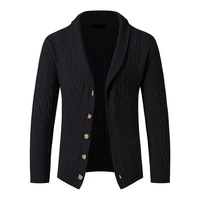 Dernière conception OEM/ODM pull-over court en coton et cachemire pour hommes, cardigan décontracté en tricot torsadé