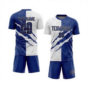 Fábrica de Uniformes de Fútbol Personalizados, Pedidos al por Mayor, Impresión de Logotipos, Transpirables, Ligeros, de Verano, Manga Corta, Opciones de Color y Talla - Product Image 1