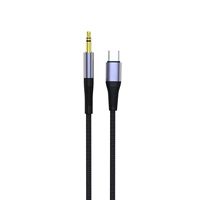 Adaptateur auxiliaire pour voiture avec câble en nylon tressé de 3,5 mm AUX vers port L pour utilisation avec haut-parleur
