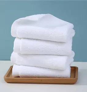 LOGOTIPO personalizado 12x12 polegadas branco algodão rosto washcloth algodão terry mão toalhas atacado
