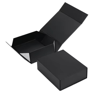 Cajas de Regalo Plegables de Cartón con Cierre Magnético, Papel Negro de Lujo, Personalizadas al por Mayor, con Esponja y Laminado Mate - Product Image 2