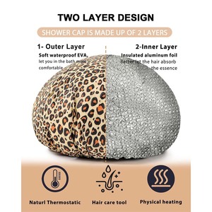Bonnet <span class=keywords><strong>de</strong></span> douche en PEVA imperméable en plastique <span class=keywords><strong>de</strong></span> conception personnalisée en gros d'usine femmes bonnet <span class=keywords><strong>de</strong></span> <span class=keywords><strong>bain</strong></span> élastique imperméable - Product Image 6