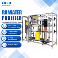 Vente directe usine – Système de filtration d'eau par osmose inverse de qualité industrielle 6000 L/H avec pompe moteur, garantie 1 an pour eau de puits foré