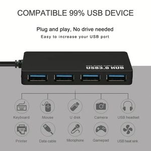 4 Port <b>USB</b> 3.0 Hub <b>USB</b> Hub High Speed <b>Type</b> <b>C</b> Splitter <b>USB</b> 3.0 2.0 Ports <b>Adapters</b> for PC Computer Accessories Multiport HUB - Product Image 5
