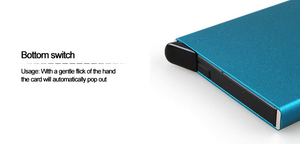 RFID حامل معدني نحيف نحيف للرجال والنساء محافظ محفظة صغيرة معرف الائتمان محفظة الأعمال - Product Image 2