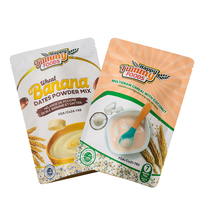 Sachet Doypack Personnalisé Imprimé Qualité Alimentaire avec Fermeture Zip pour Céréales Multigraines et Emballage Noix de Coco en PET/PE
