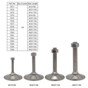 Rohs רגל מכונת פילוס הר רגל מכונת החלקה הר בסיס נגד רטט רגל 7582 100 מ "מ m24 * 100/120/150/200/250 מ" מ - Product Image 6