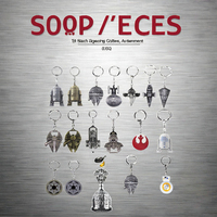 Porte-clés de luxe en alliage électroplaqué avec logo robot BB8 mini mignon personnalisé 2025, bijou étoile bouclier de vaisseau spatial Star Wars, vente chaude