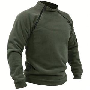 Chaqueta polar térmica a prueba de viento para hombre, para actividades al aire libre, para senderismo y caza, suéter cálido con cremallera - Product Image 2