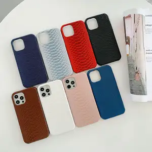 Fashion Wavy Crocodile PU Leather Phone Case For iPhone 13 Pro Max Cell Phone Hard PC Slim Back Cover