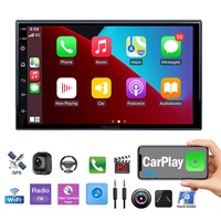 Autoradio universel avec écran IPS 7 pouces, processeur 4+4 cœurs, GPS, amplificateur, Carplay, Android Auto, lecteur DVD