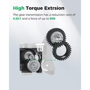 ชุดอุปกรณ์หัวฉีด Creality K2 Series อัตราทด 6.25 ต่อ 1 แรงบิดสูง 80N เกียร์คู่ สำหรับ K2 Plus K2 Pro อุปกรณ์เสริมเครื่องพิมพ์ 3 มิติ - Product Image 3