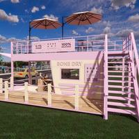 Conteneur mobile préfabriqué personnalisé de 20 pieds pour restaurant et café, bar avec panneaux sandwich en acier, design moderne, écologique
