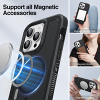 Étui magnétique antichoc antidérapant pour iPhone 16 15 14 13 12 Pro Max 15 14 Plus 11, compatible avec la charge sans fil, coque rigide pour téléphone