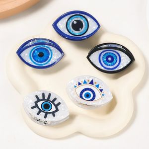 5cm Acryl Oval Hair Clamp Clap Clutchers Zubehör Frauen Weibliche Mädchen Weiß Schwarz Haars pange Augapfel Auge Haar Klaue Clip - Product Image 2