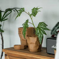 Fournisseur chinois de pots de fleurs en plastique écologiques faits à la main, jardinières de bureau pour la maison, le jardin, le balcon, le centre commercial, pot de plante décoratif
