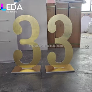 LEDA PVC Number Wedding Design Stage Pvc Acrylic Wedding Backdrop Gold Arch Wedding Backdrop <b>For</b> Party Decoration - Product Image 5