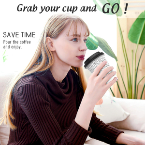 Vaso de Papel Desechable de Doble Pared con Logotipo Personalizado, Apto para Alimentos, Impermeable, de 8oz/12oz, con Tapa para Bebidas Calientes, para Hotel u Oficina - Product Image 6