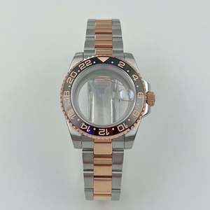 Caja de Reloj de Acero Inoxidable Plateado de 40 mm con Bisel de Cristal de Zafiro Transparente, Resistente al Agua, con Fondo de Caja Cerrado para Movimiento NH34/NH35 - Product Image 3