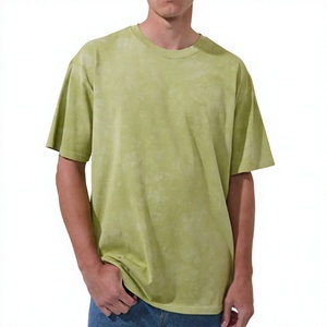 T-shirt à manches courtes en polyester/coton, coupe classique, col rond, épaules tombantes, léger, respirant, séchage rapide, couleur unie, idéal pour l'été - Product Image 1