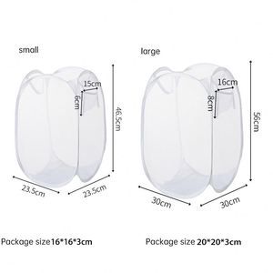 <b>Foldable</b> Mesh <b>Laundry</b> <b>Baskets</b> <b>Laundry</b> Fold Pop up Storage Bag <b>Laundry</b> <b>Basket</b> Bag with Handle - Product Image 4