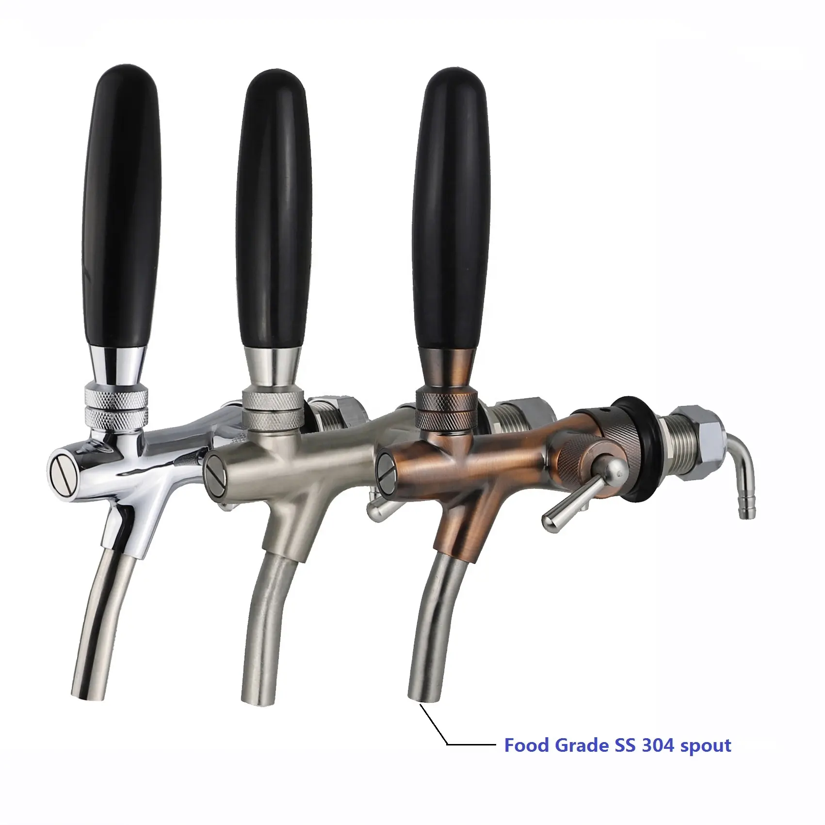 Automatic Adjustable Beer Tap Faucet Stainless Steel Bar Accessories Metal Eco-friendly with Flow Controller CE / EU Stocked