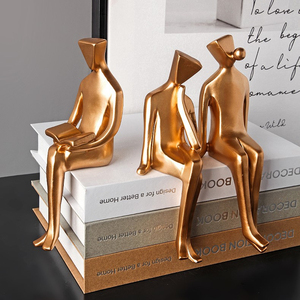 Abstract metal home decoration and gold color luxury decoration home decoration pieces